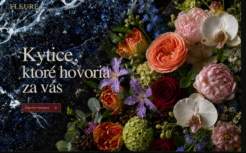 Fleuré — demo web pre kvetinový ateliér
