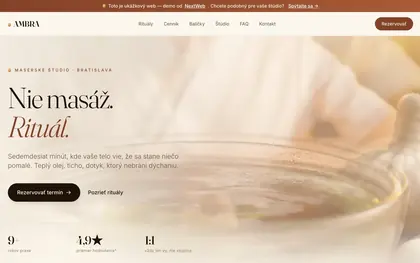 Demo web pre masážny salón