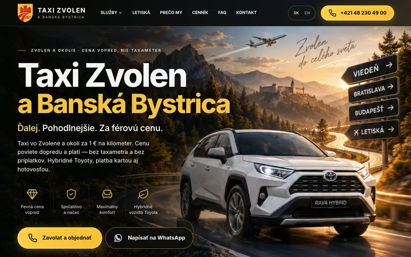 Zvolen Taxi web